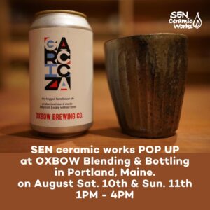 Sen ceramic works pop up at OX bow blending & bottling in Portland, Maine.