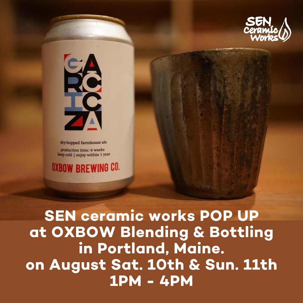 Sen ceramic works pop up at OX bow blending & bottling in Portland, Maine.